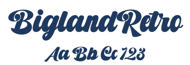 BiglandRetro Font Preview