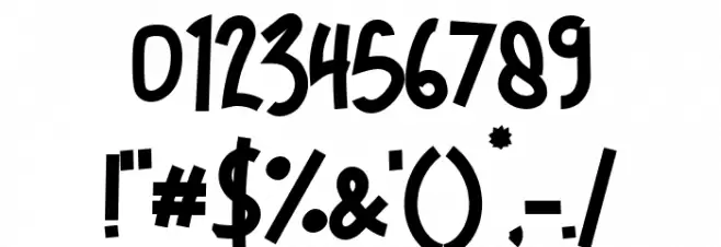 Bigloss Regular Font OTHER CHARS