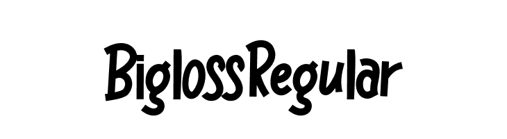 Bigloss Regular  Скачать бесплатные шрифты