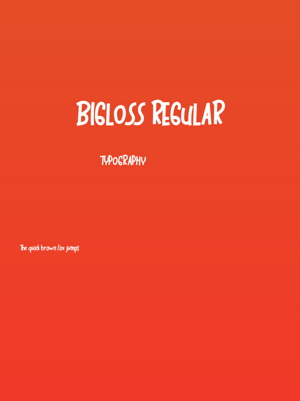 Bigloss Regular Poster