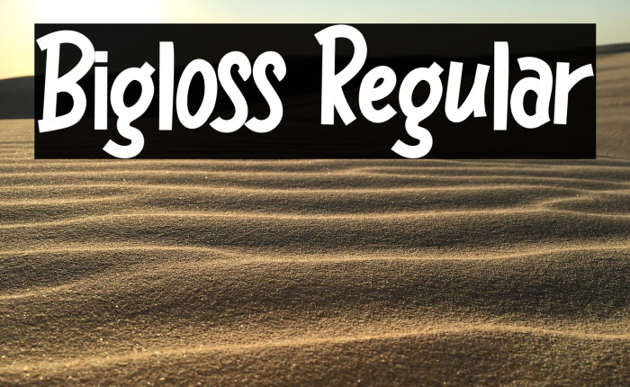 Bigloss Regular Font examples