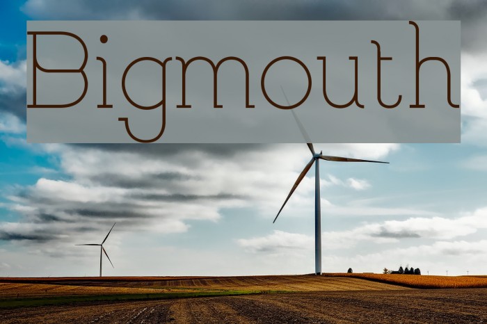 Bigmouth Font examples