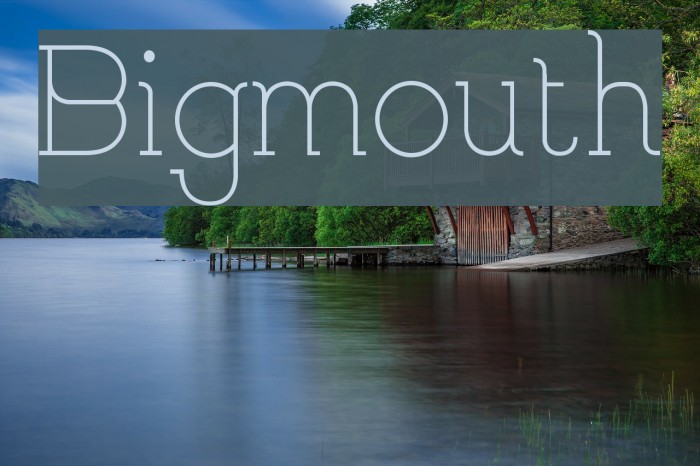 Bigmouth Font examples