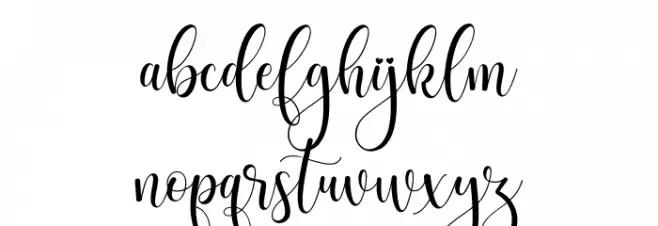 Bigola फ़ॉन्ट लोअरकेस