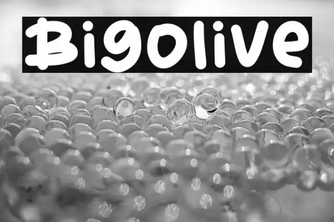 Bigolive Font examples