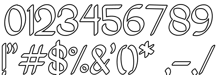 Bigoutliner Font OTHER CHARS