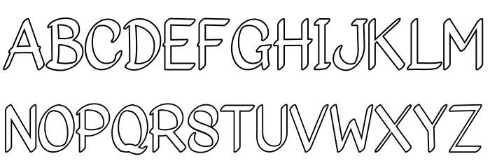 Bigoutliner Font LOWERCASE