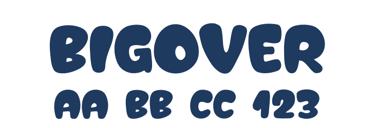 Bigover Font Preview