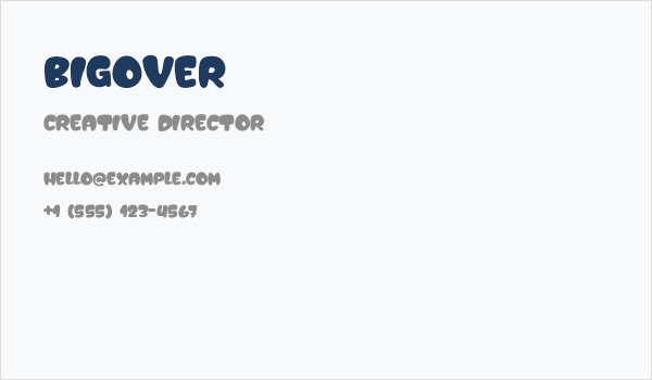 Bigover Business Card