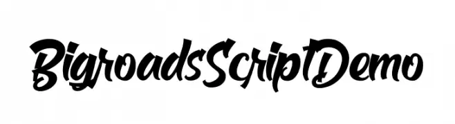 Bigroads Script Demo  フリーフォントのダウンロード