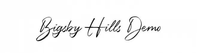 Bigsby Hills Demo  नि: शुल्क फ़ॉन्ट्स डाउनलोड