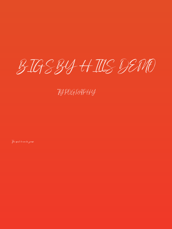 Bigsby Hills Demo Poster