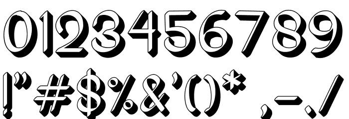 Bigshado Font OTHER CHARS