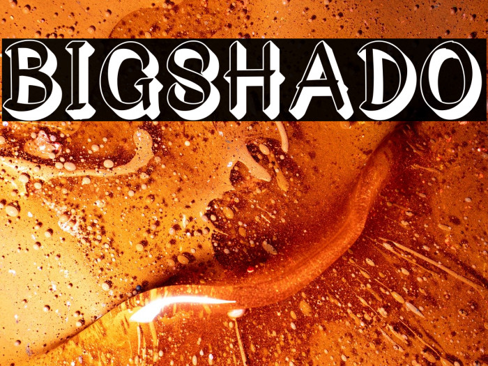 Bigshado Font examples