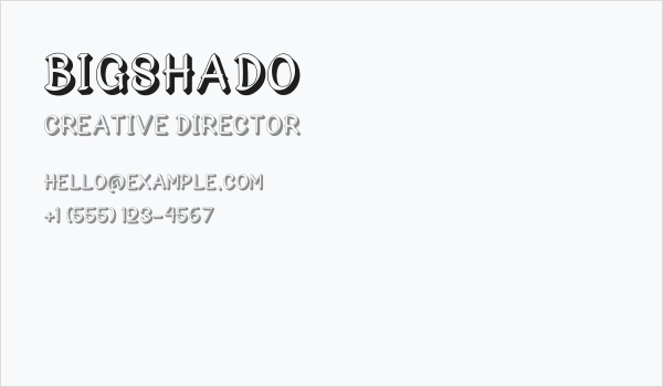 Bigshado Business Card