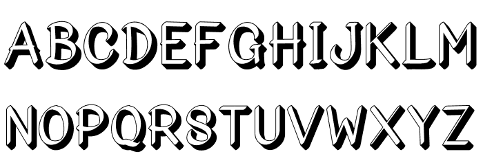 Bigshado Font LOWERCASE