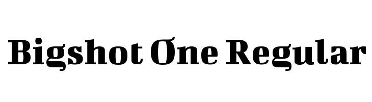 Bigshot One Regular Font
