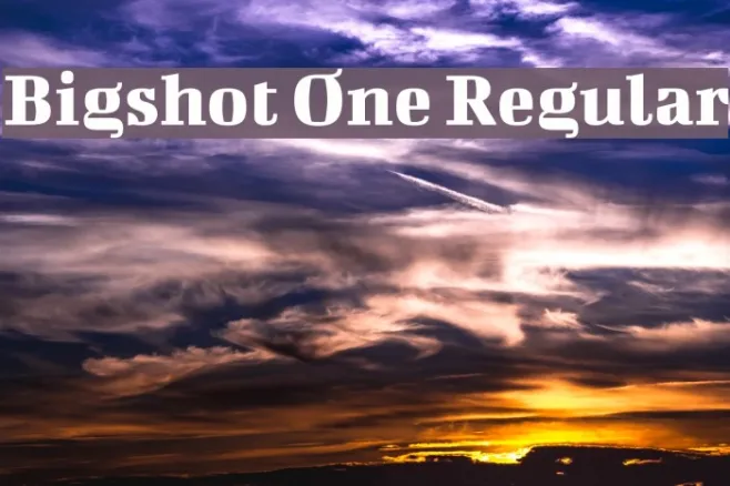 Bigshot One Regular Example 2