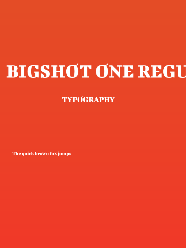 Bigshot One Regular Poster