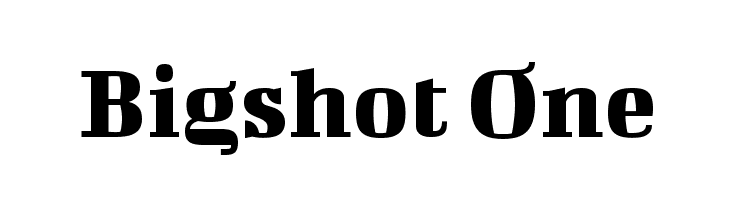 Bigshot One Font