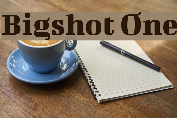Bigshot One Font examples