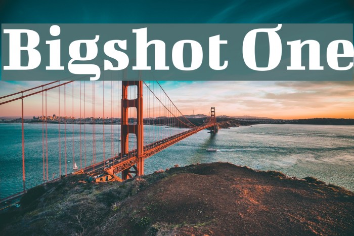 Bigshot One Font examples