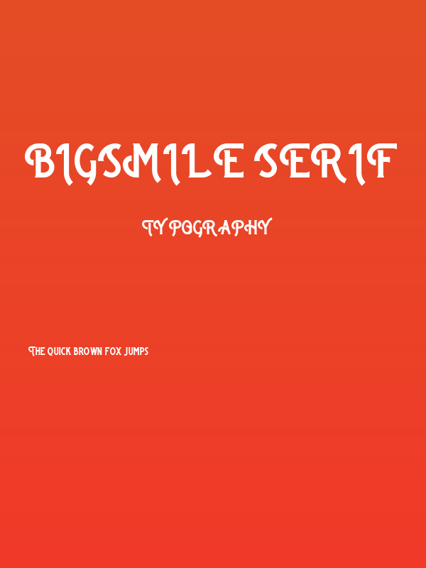 Bigsmile Serif Poster