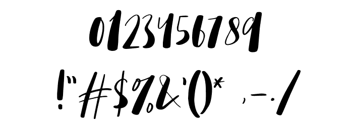 BigstormDemo Font OTHER CHARS