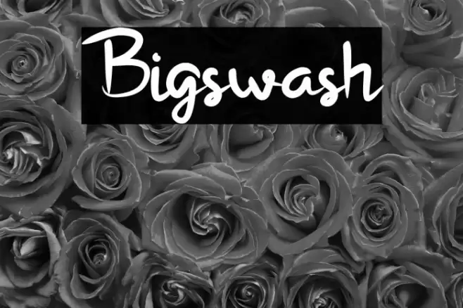 Bigswash Font examples
