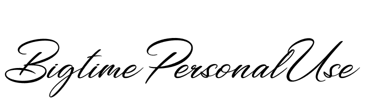 Bigtime Personal Use  Скачать бесплатные шрифты