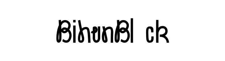 Bihun Black  フリーフォントのダウンロード