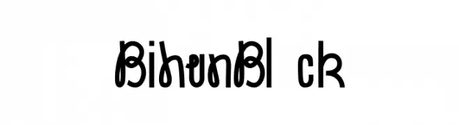 Bihun Black  font caratteri gratis