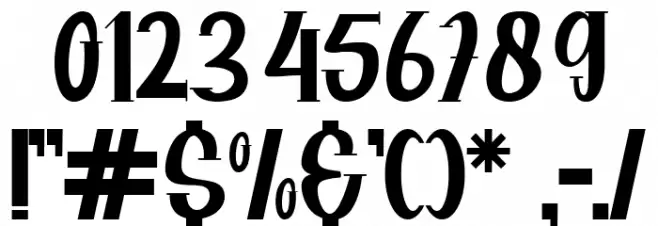 Bijack Font OTHER CHARS