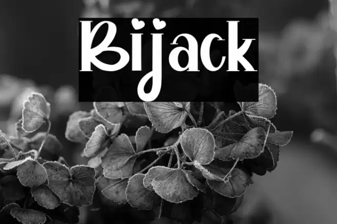 Bijack Font examples