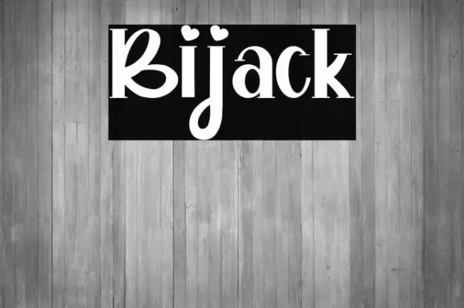 Bijack Font examples