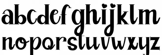 Bijack Font LOWERCASE