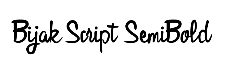 Bijak Script SemiBold  नि: शुल्क फ़ॉन्ट्स डाउनलोड