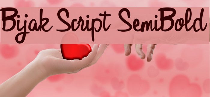 Bijak Script SemiBold Font examples