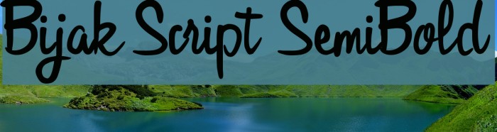 Bijak Script SemiBold Font examples