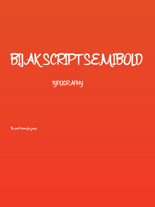 Bijak Script SemiBold Poster