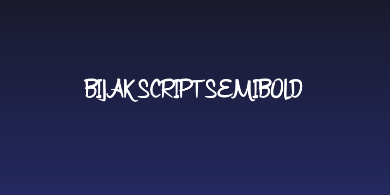 Bijak Script SemiBold Social Header