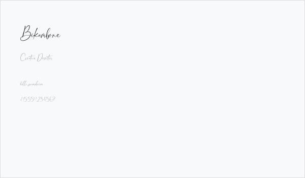 Bikambone Business Card