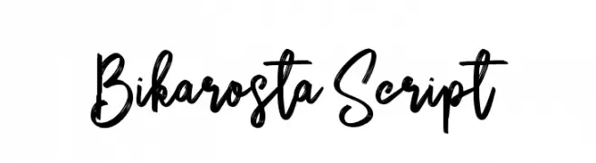 Bikarosta Script  font caratteri gratis