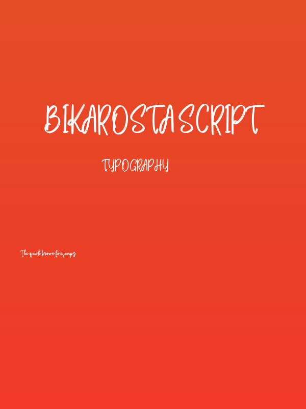Bikarosta Script Poster