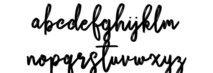 Bikarosta Script Font LOWERCASE