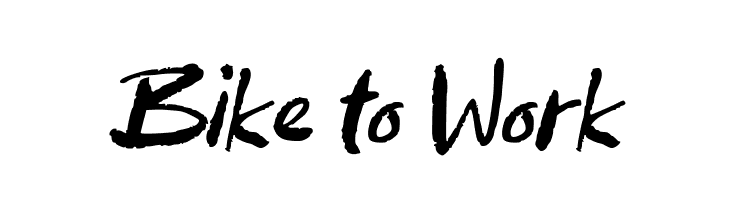 Bike to Work  Frei Schriftart Herunterladen