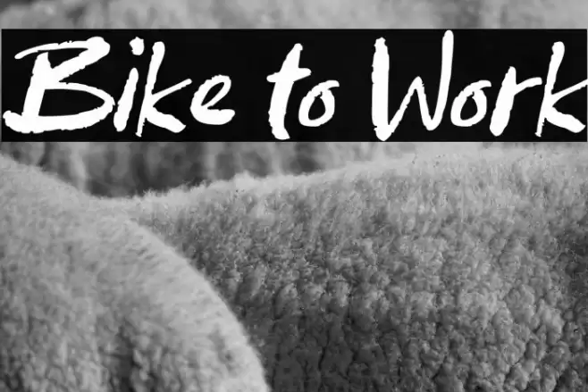 Bike to Work Font examples
