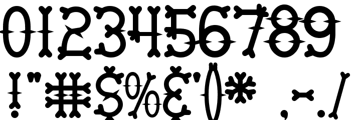 BikerBones Font OTHER CHARS