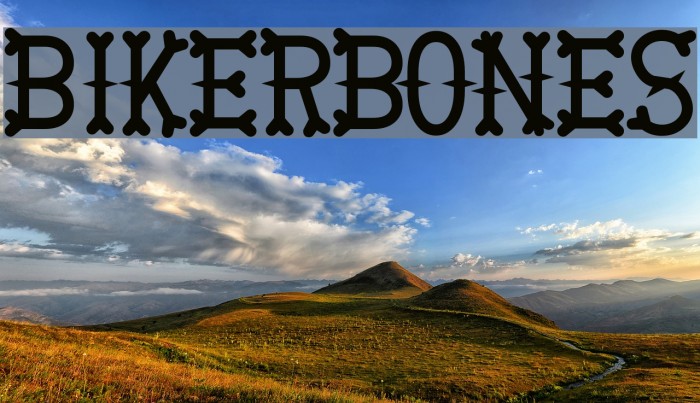 BikerBones Font examples