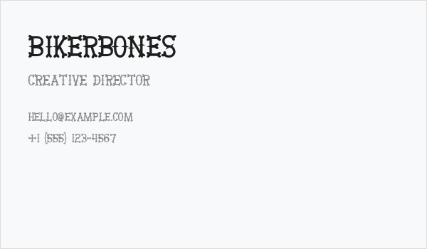 BikerBones Business Card